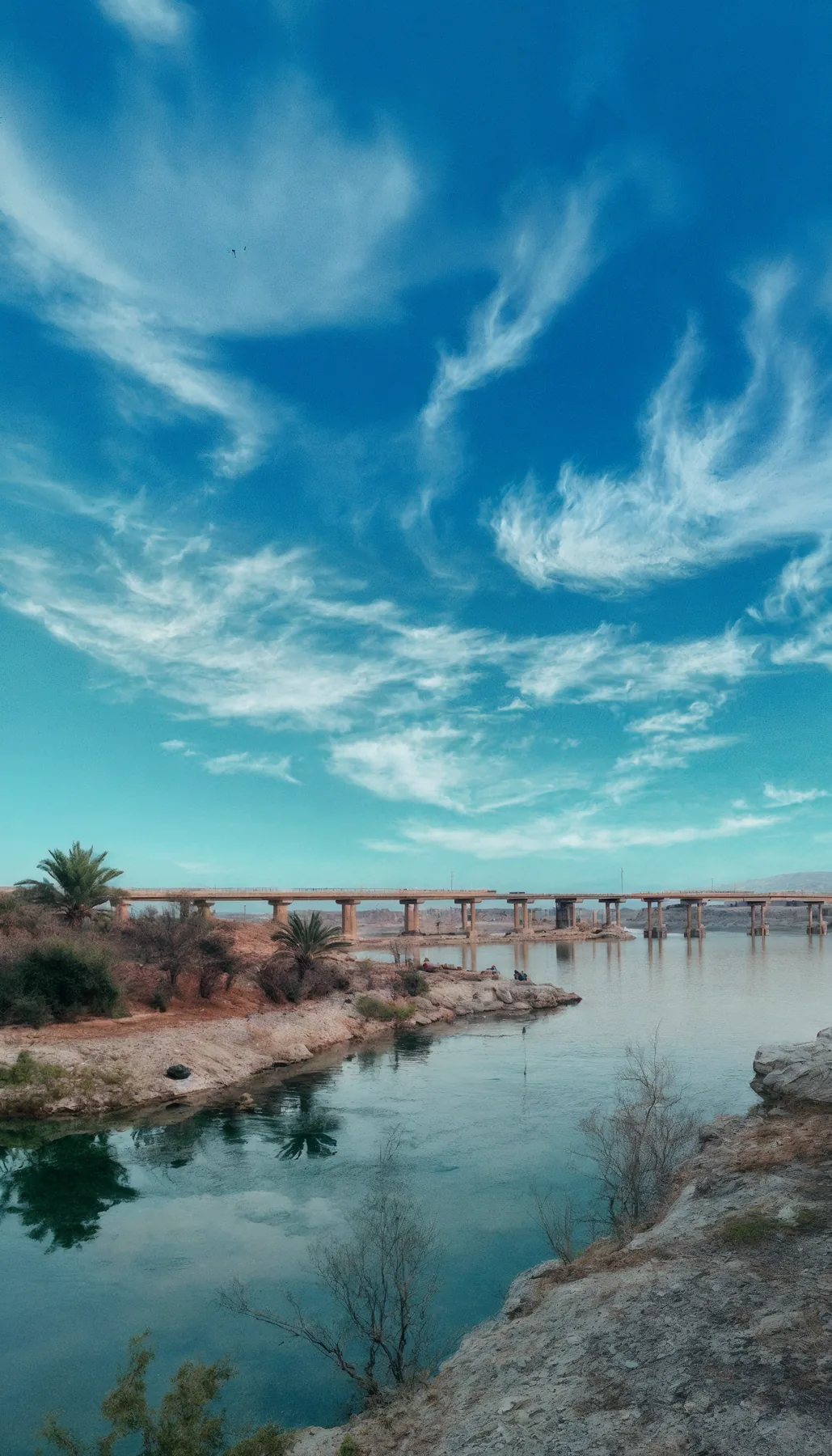 معبر نهري ومنظر طبيعي في الأنبار